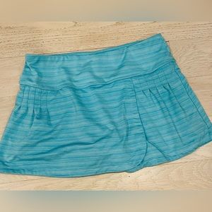 Aqua and white tennis skirt